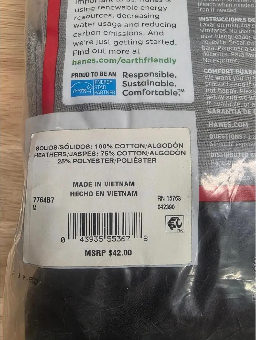 HANES ULTIMATE FRESHIQ COMFORTSOFT MEN’S BRIEFS 7‑PACK SIZE M
